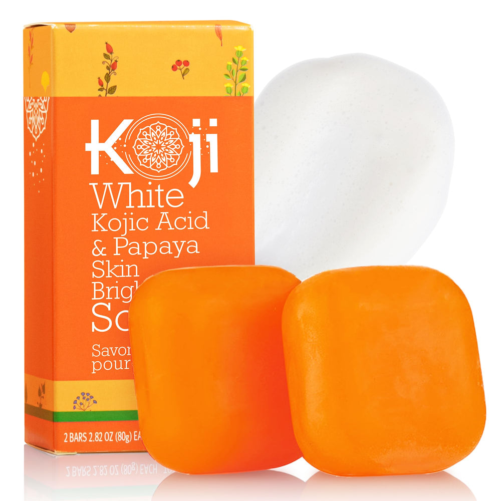 Koji White soap bar lather demonstrates creamy cleansing for brighter-looking skin.