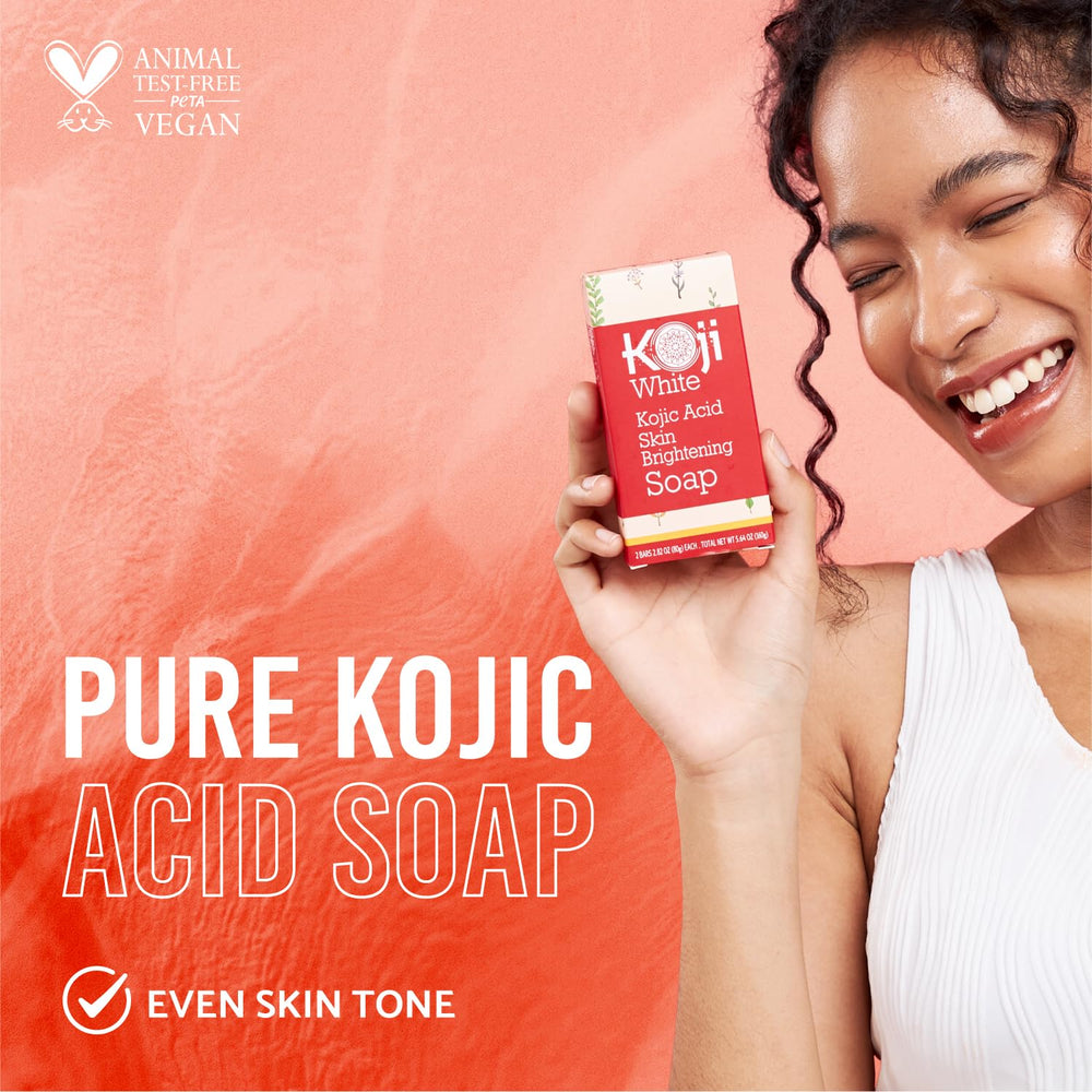 Koji White Vitamin C soap splash suggests citrus brightness