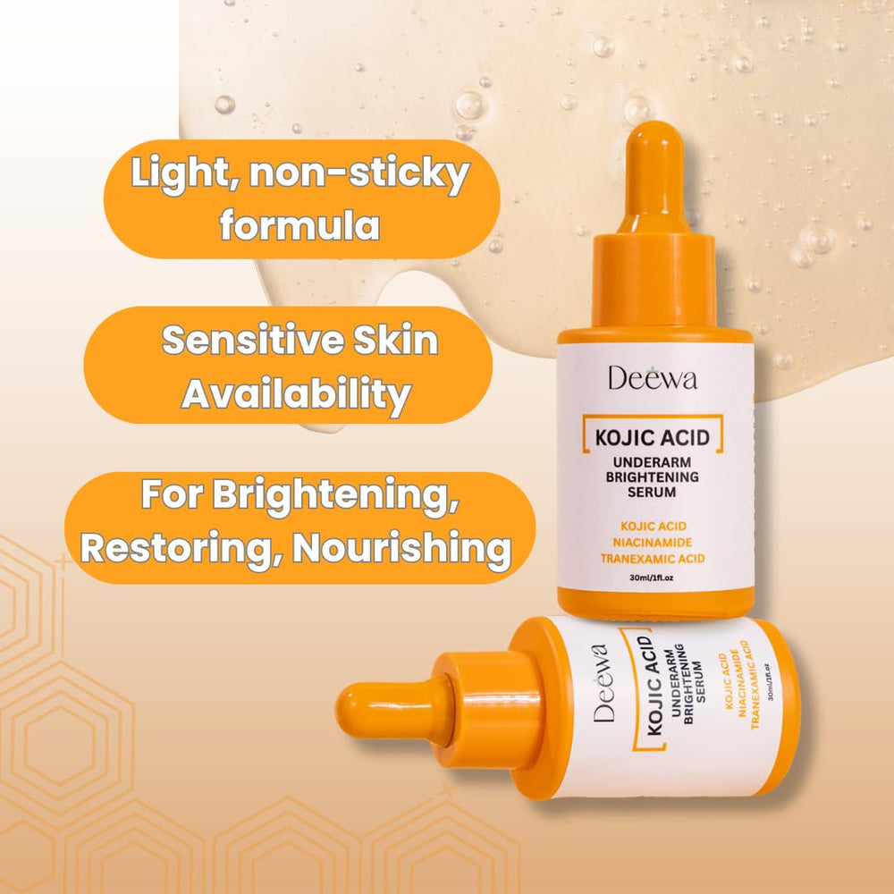 Kojic Underarm Brightening Serum elbow care visualization for soft skin