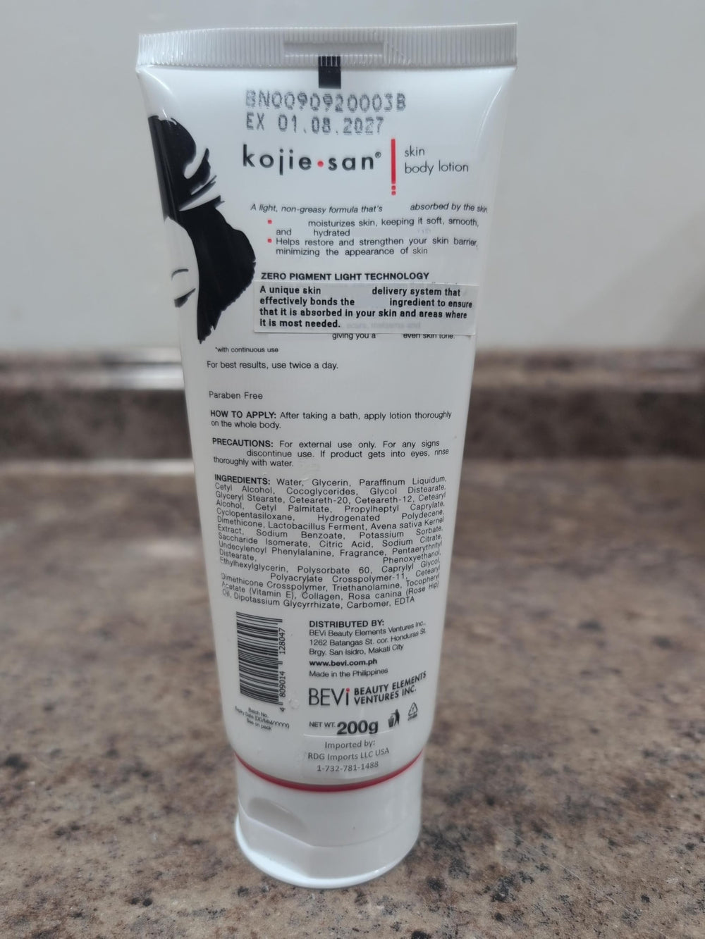 Kojie San Kojic Acid Lotion glow-finish on arm for radiance