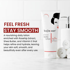 Kojie San Kojic Acid Lotion with vitamin E supports healthier-looking skin