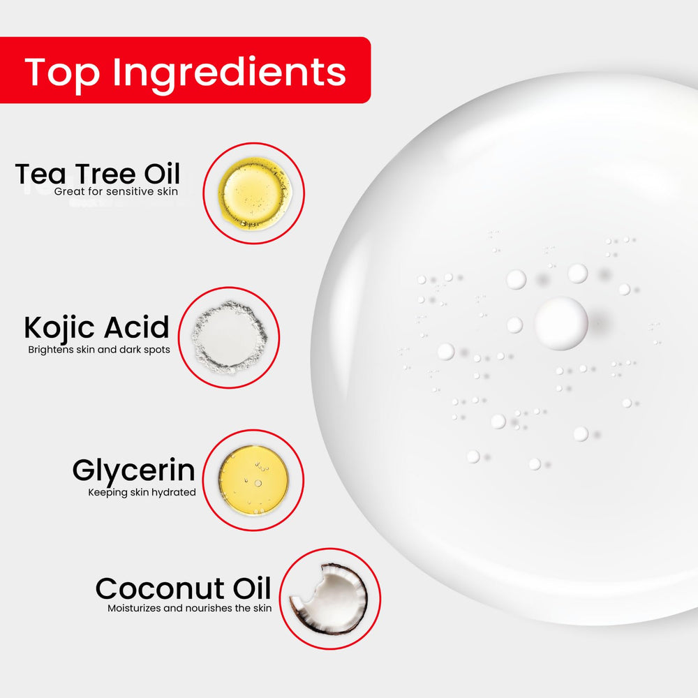 Kojie San kojic acid soap closeup showing smooth texture for gentle exfoliation.