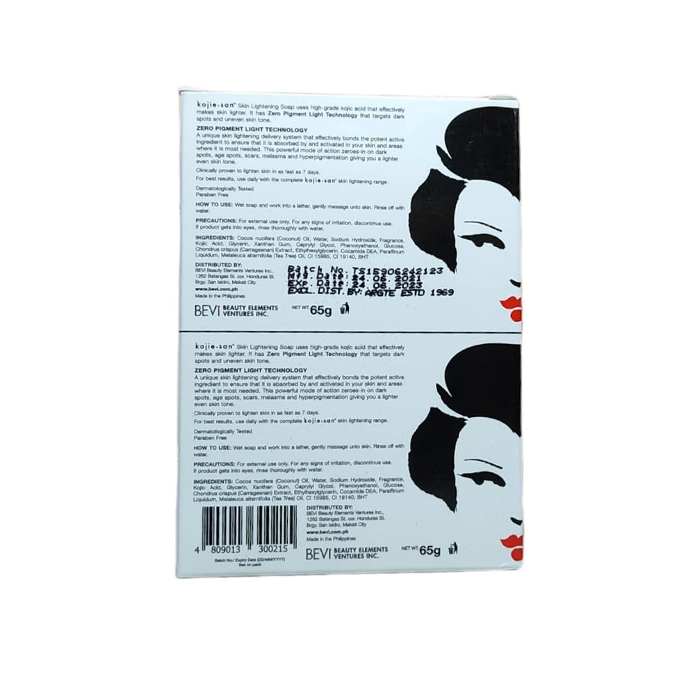 Kojie San neck and face clarity image for balanced complexion.