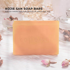 Kojie San Original Kojic Acid Soap close-up shows rich lather and gentle cleansing.