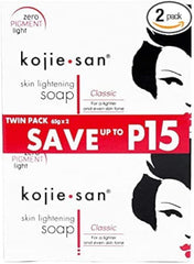 Kojie San skin brightening soap bar outer packaging for daily skincare.