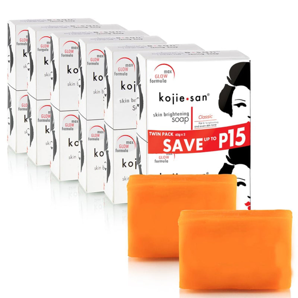 Kojie San packaging shows original Kojic Acid formula for even tones.