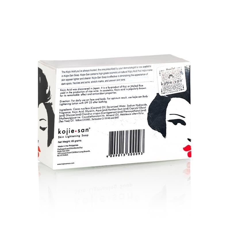 Kojie San soap lather demonstrated during daily cleansing routine.