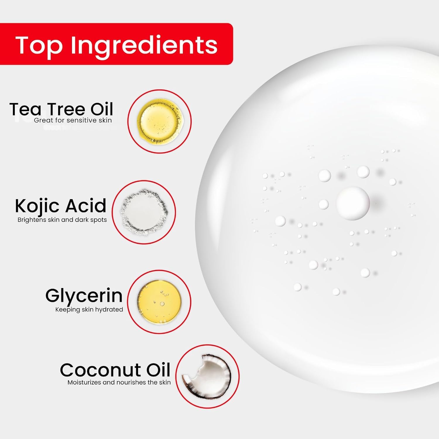Kojie San soap with tea tree oil for cleansing and refreshing feel