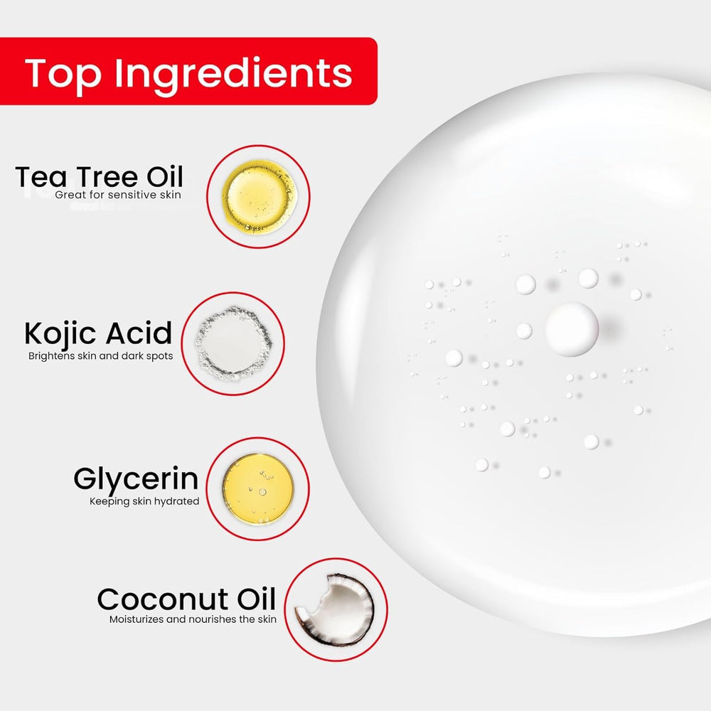 Kojie San soap with tea tree oil for cleansing and refreshing feel