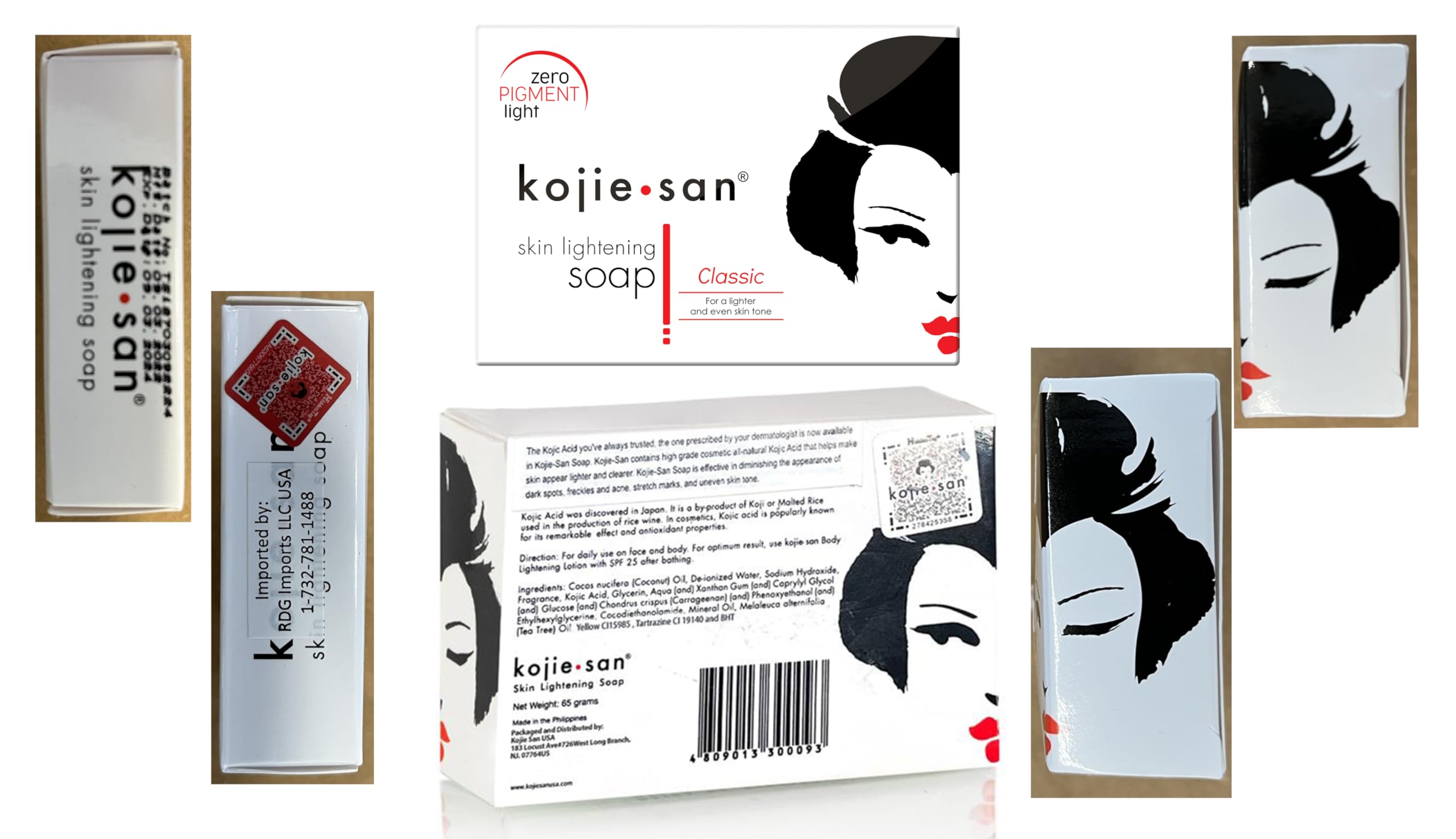 Kojie San soap used on underarms and inner thighs for an even tone.