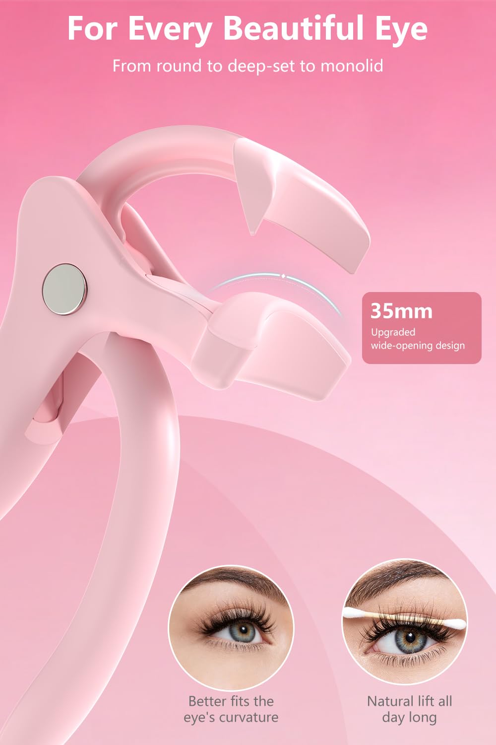 KOKABI dual-arc lift hugs lashes from root to tip.