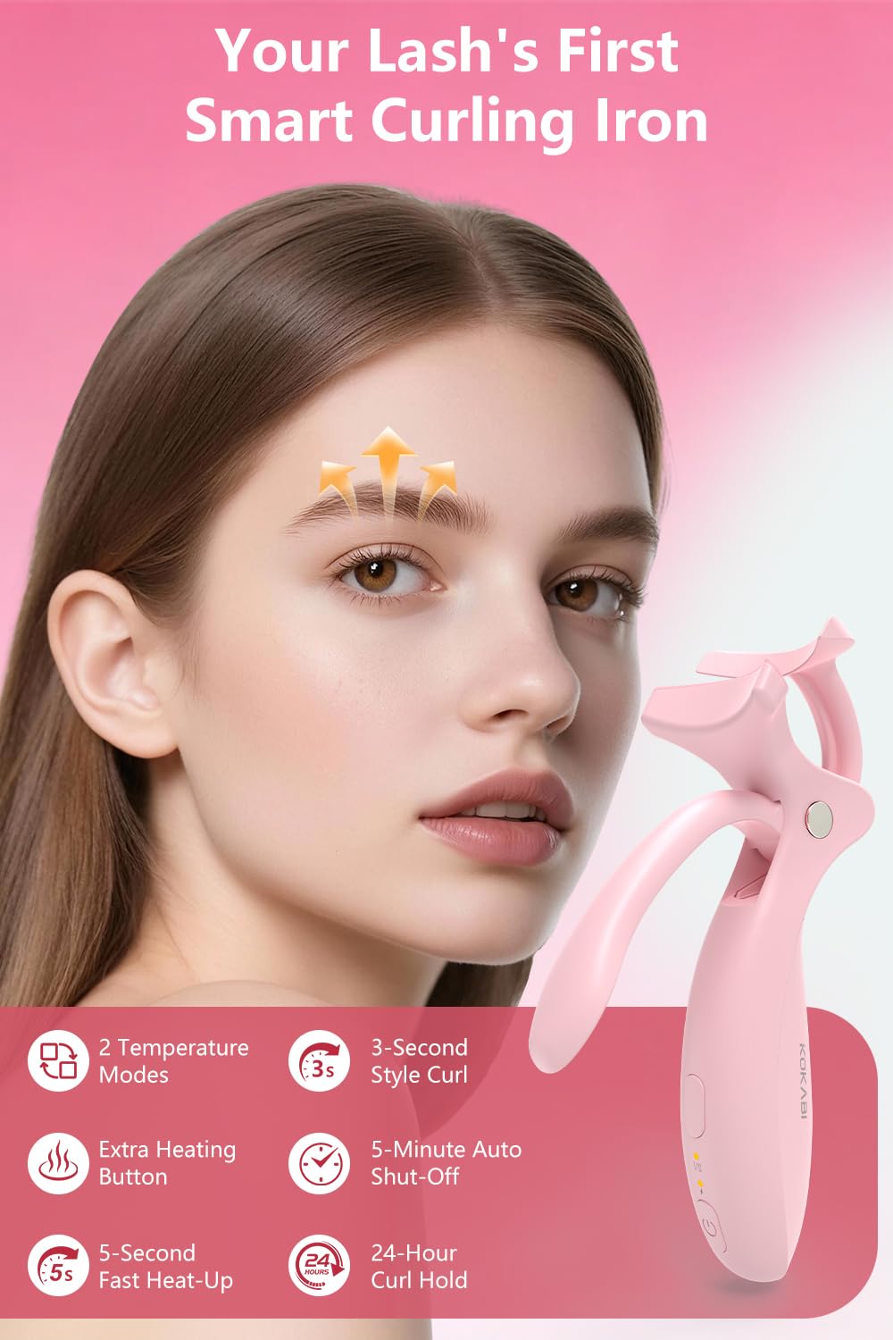 KOKABI curler heat settings demonstrate lash texture control.