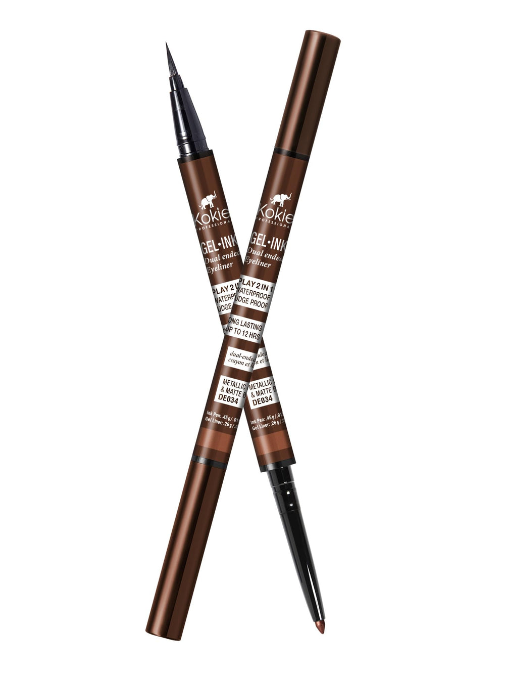 Kokie Gel Ink Dual Ended Eyeliner gel pencil for easy smudge-proof lining.