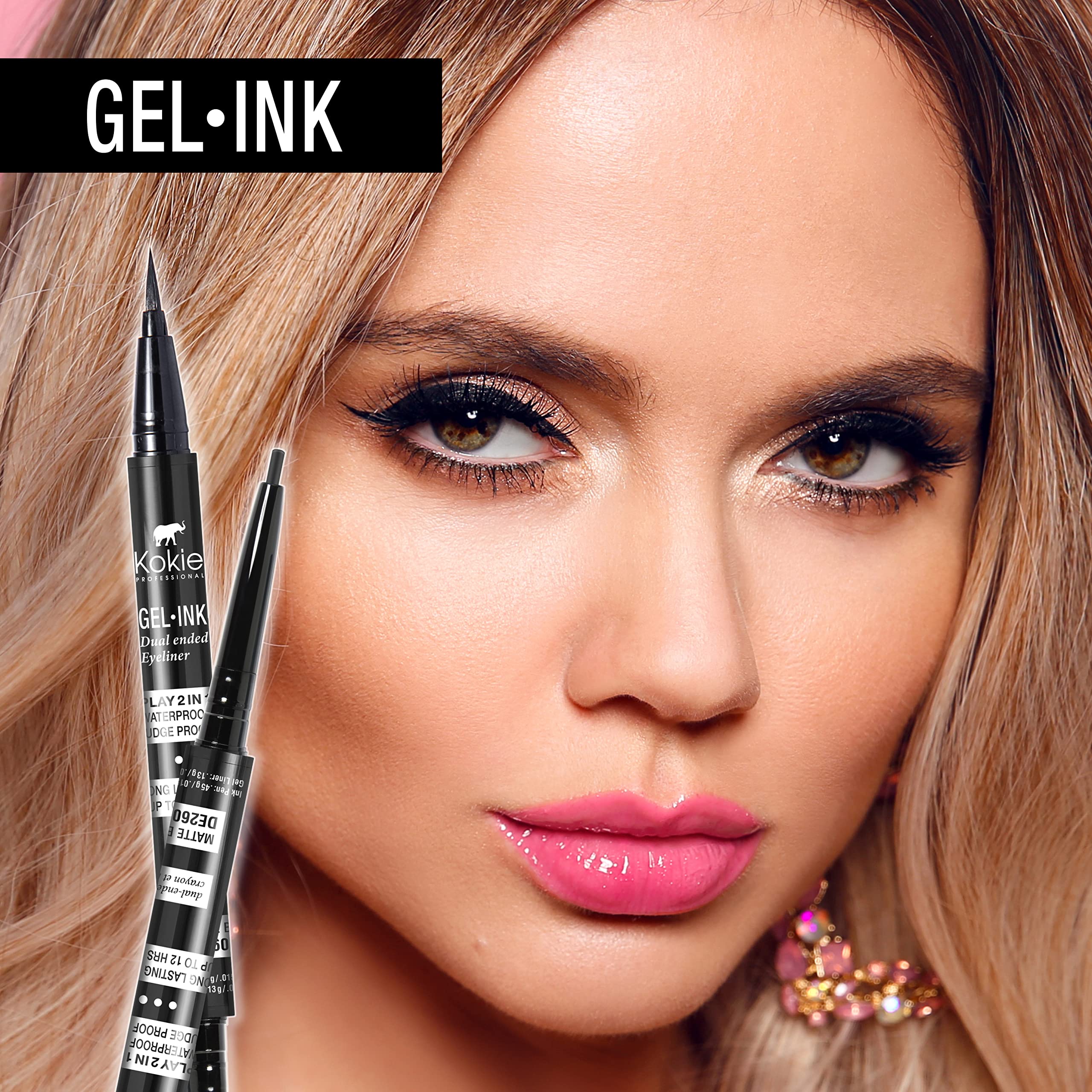 Kokie Gel Ink Dual Ended Eyeliner vegan and cruelty-free badge highlight