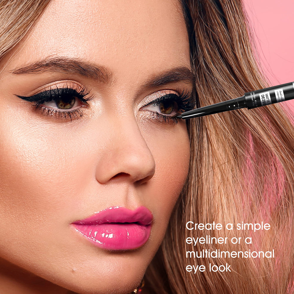 Kokie Gel Ink Dual Ended Eyeliner water resistance test indicating durable line