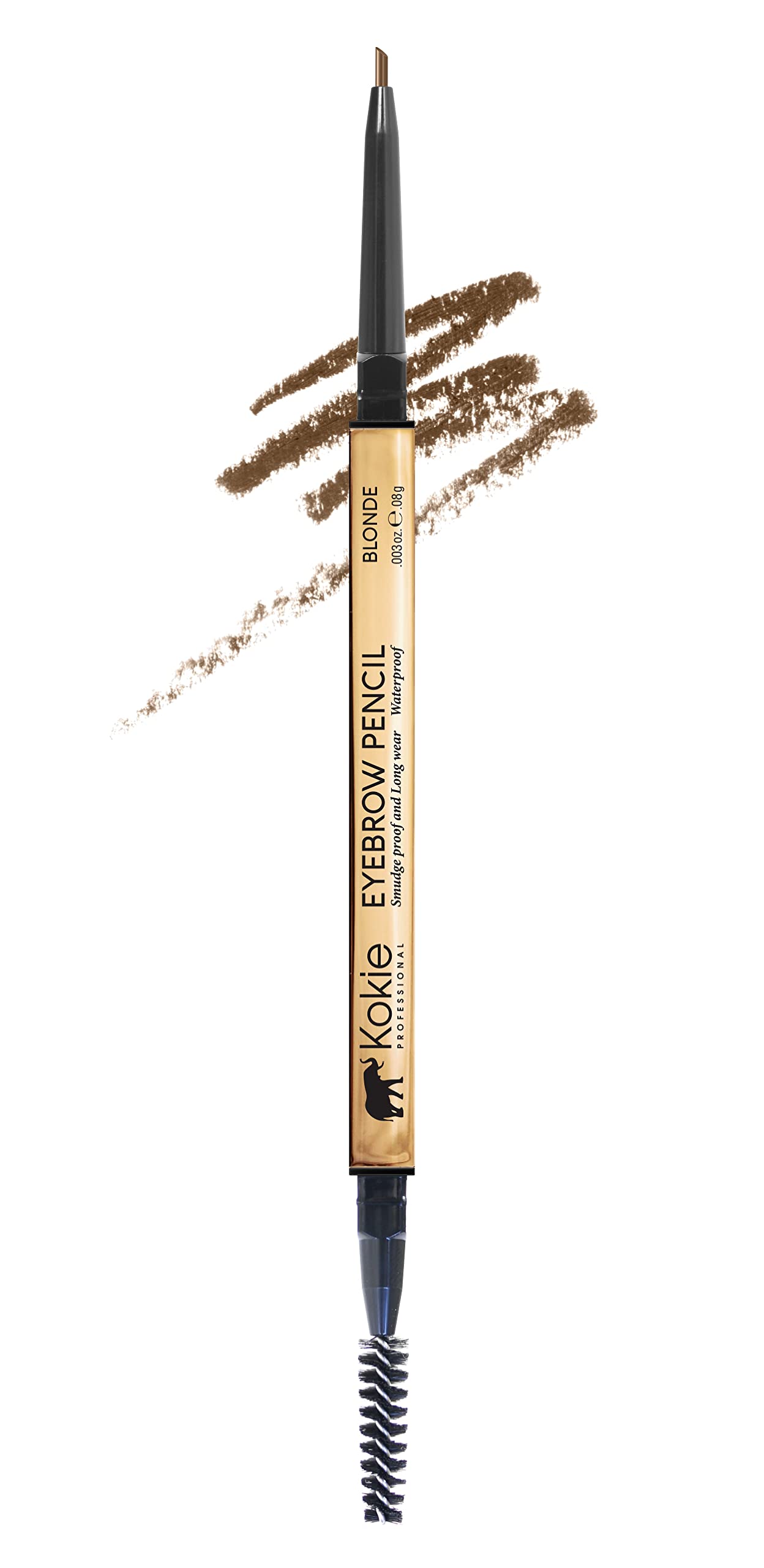Kokie Micro-Fine Eyebrow Pencil Blonde GB263 for precise, smudge-proof brow definition.