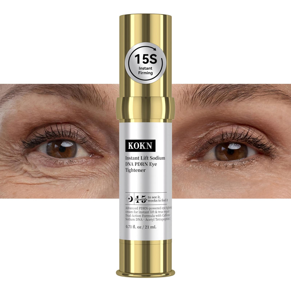 KOKN 15S Eye Cream packaging view for easy at-home care.