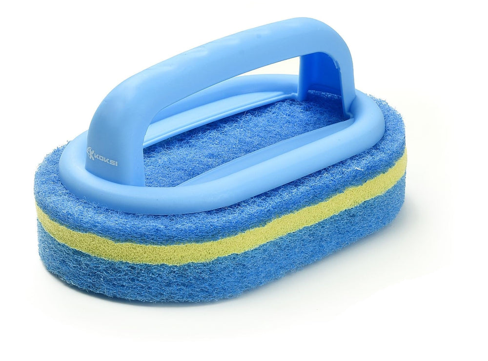 Koksi scrub brush set sponge scrubber emphasizes gentle sponge on delicate surfaces.