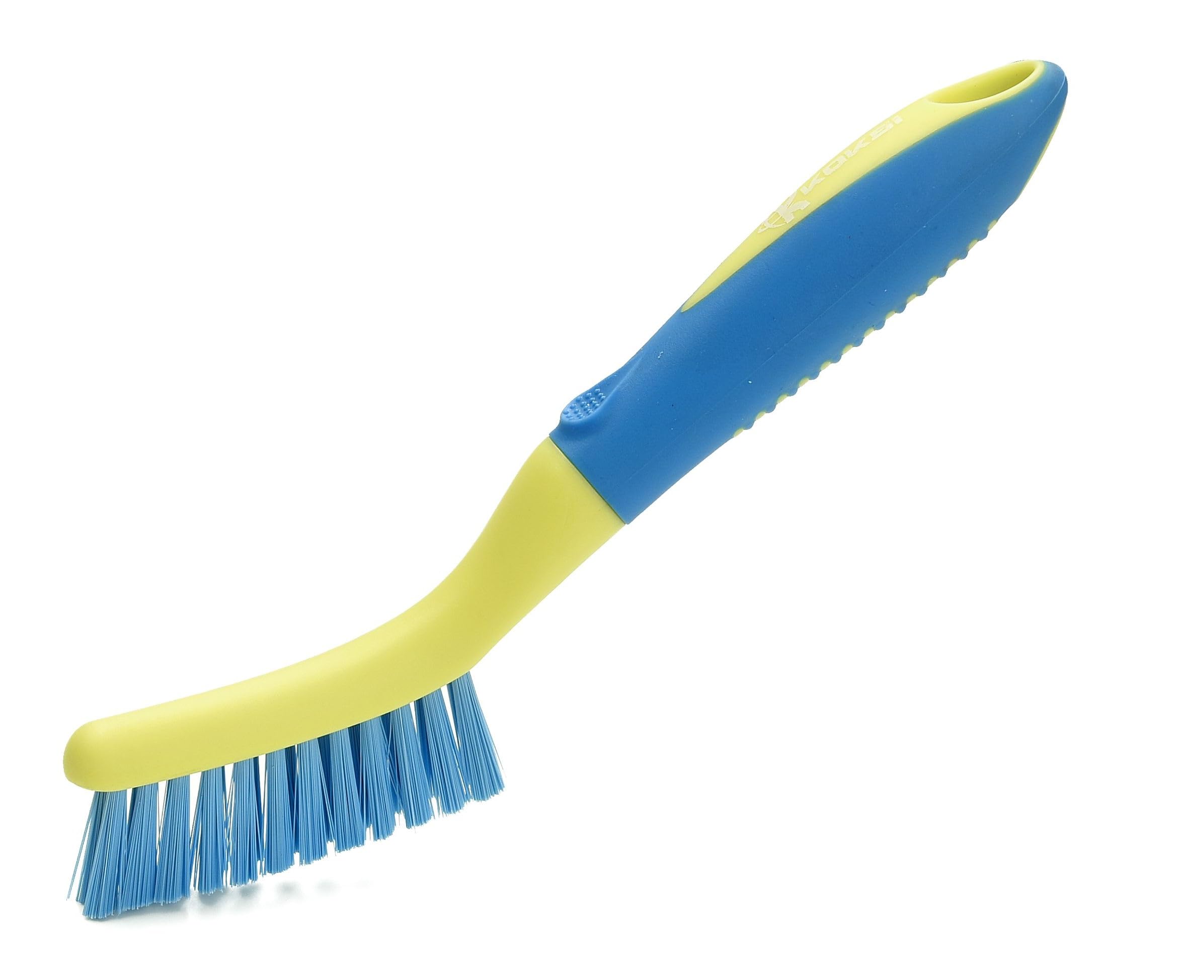 Koksi scrub brush set tub and tile brush shown for grout cleaning efficiency.