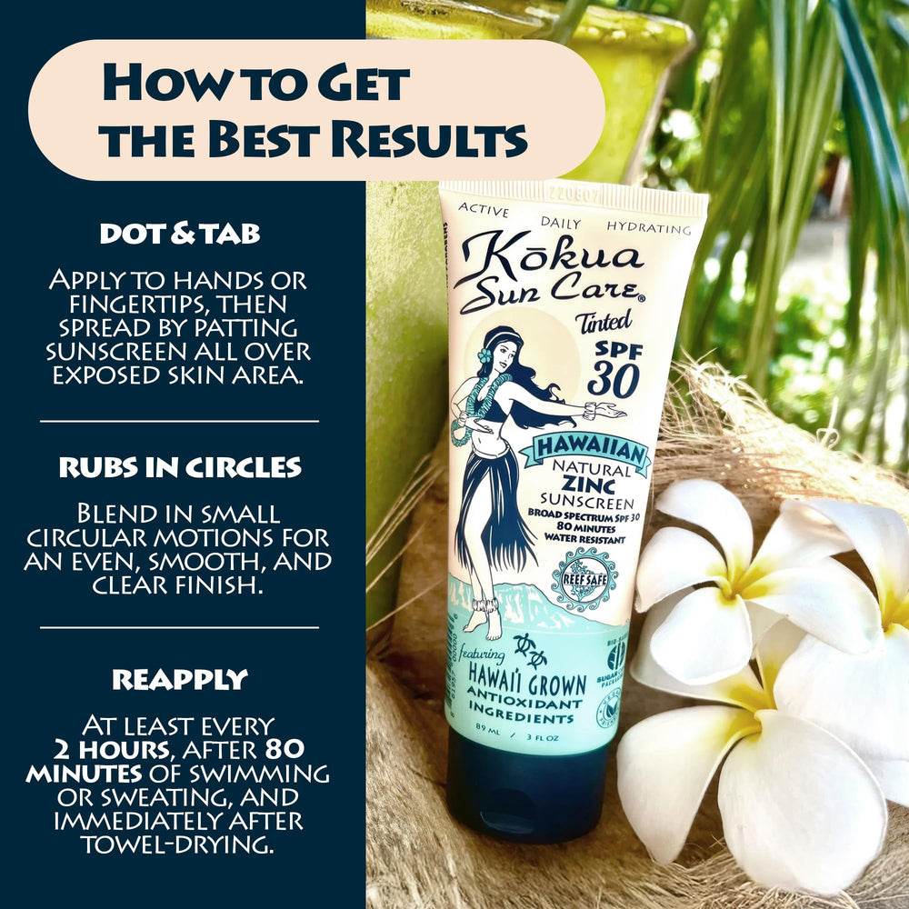 Smooth texture swirl of Kokua Sun Care tinted sunscreen