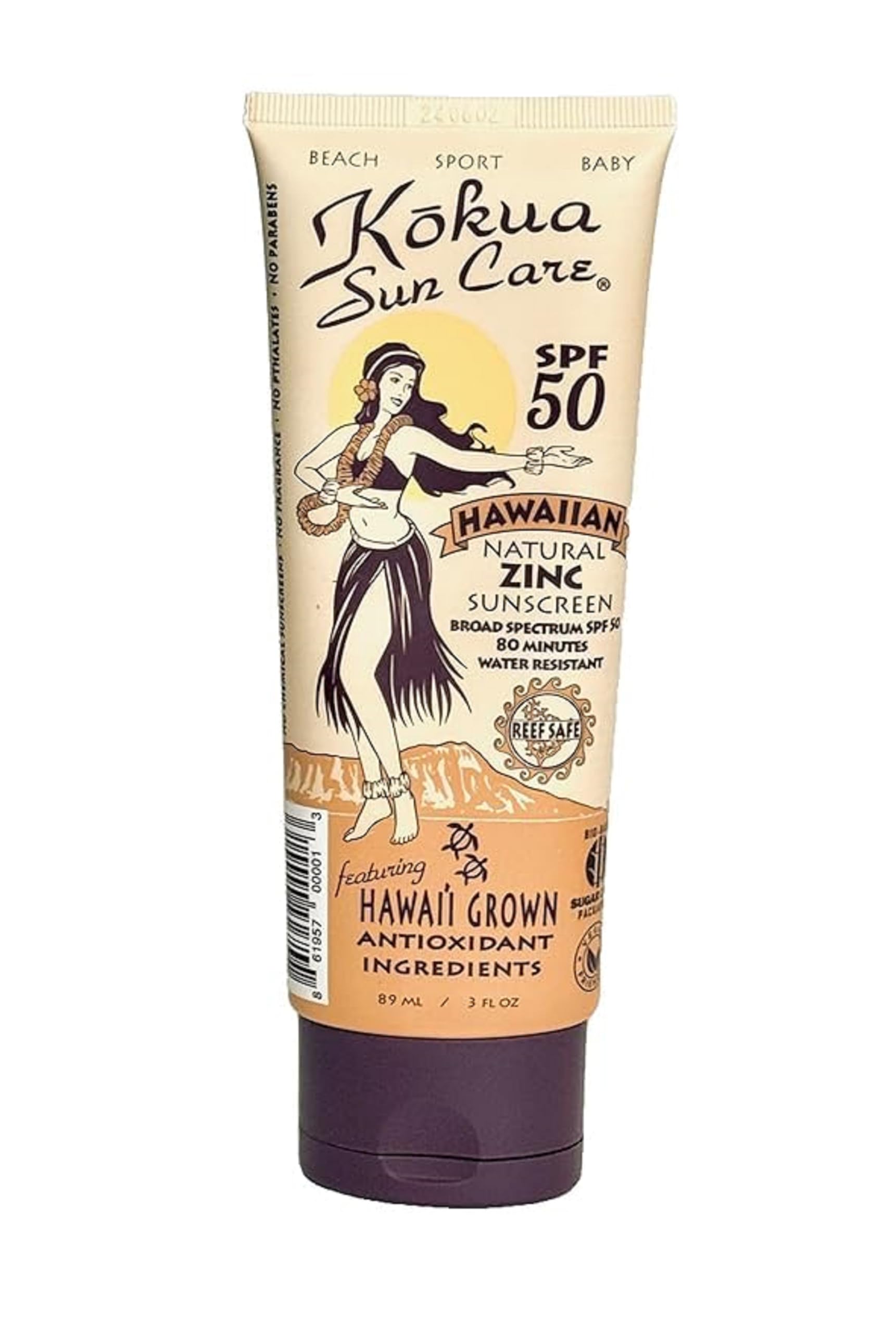 Kokua Sun Care face sunscreen with a clear, smooth finish for daily protection