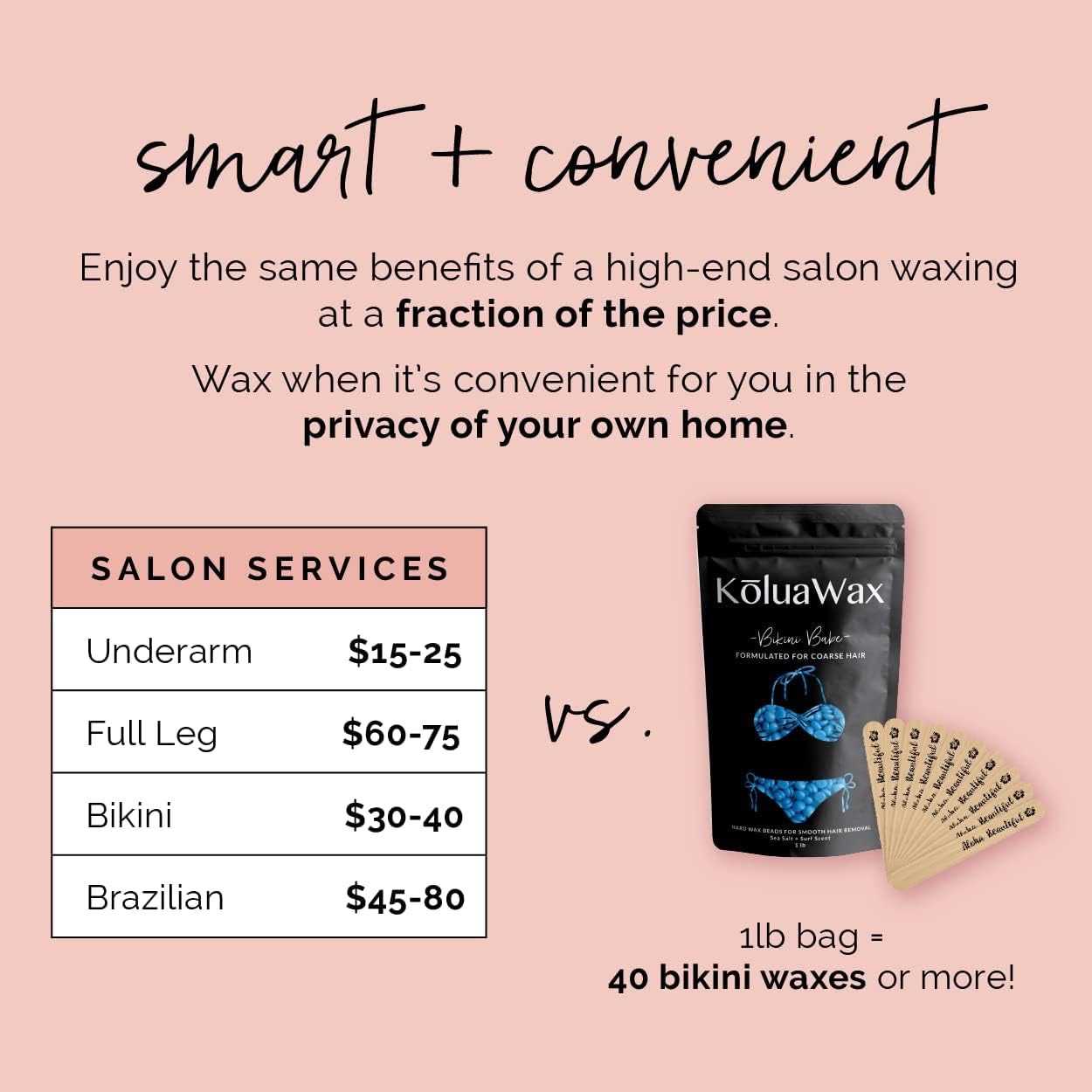 KoluaWax back and chest wax beads for full-body waxing sessions.