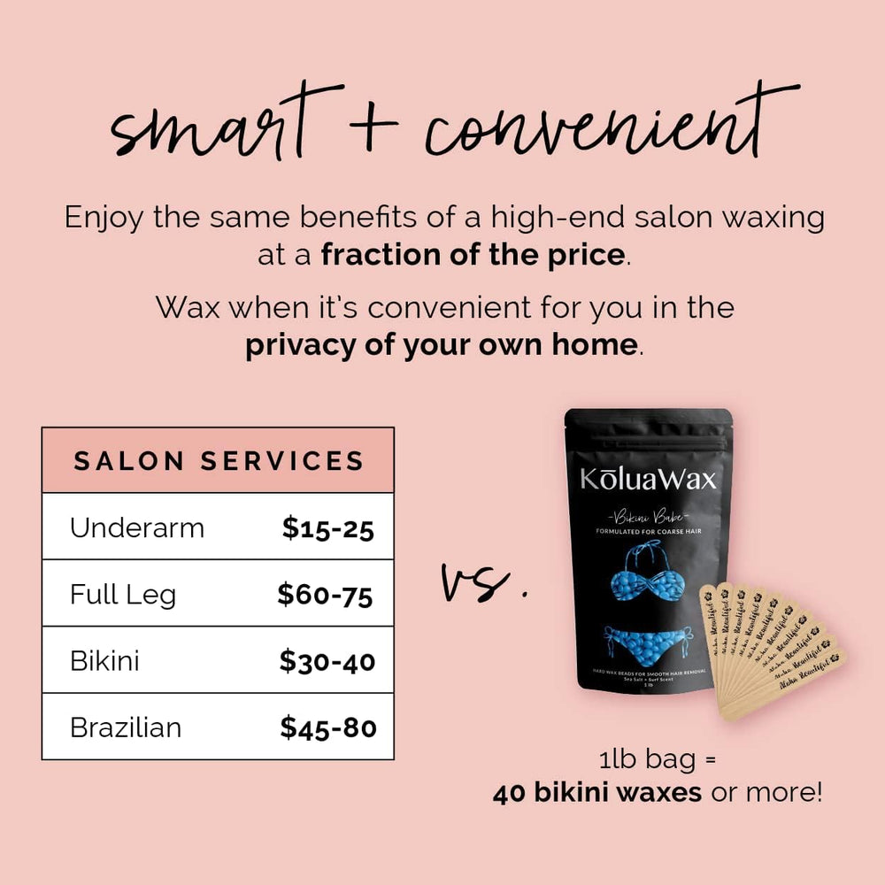 KoluaWax back and chest wax beads for full-body waxing sessions.