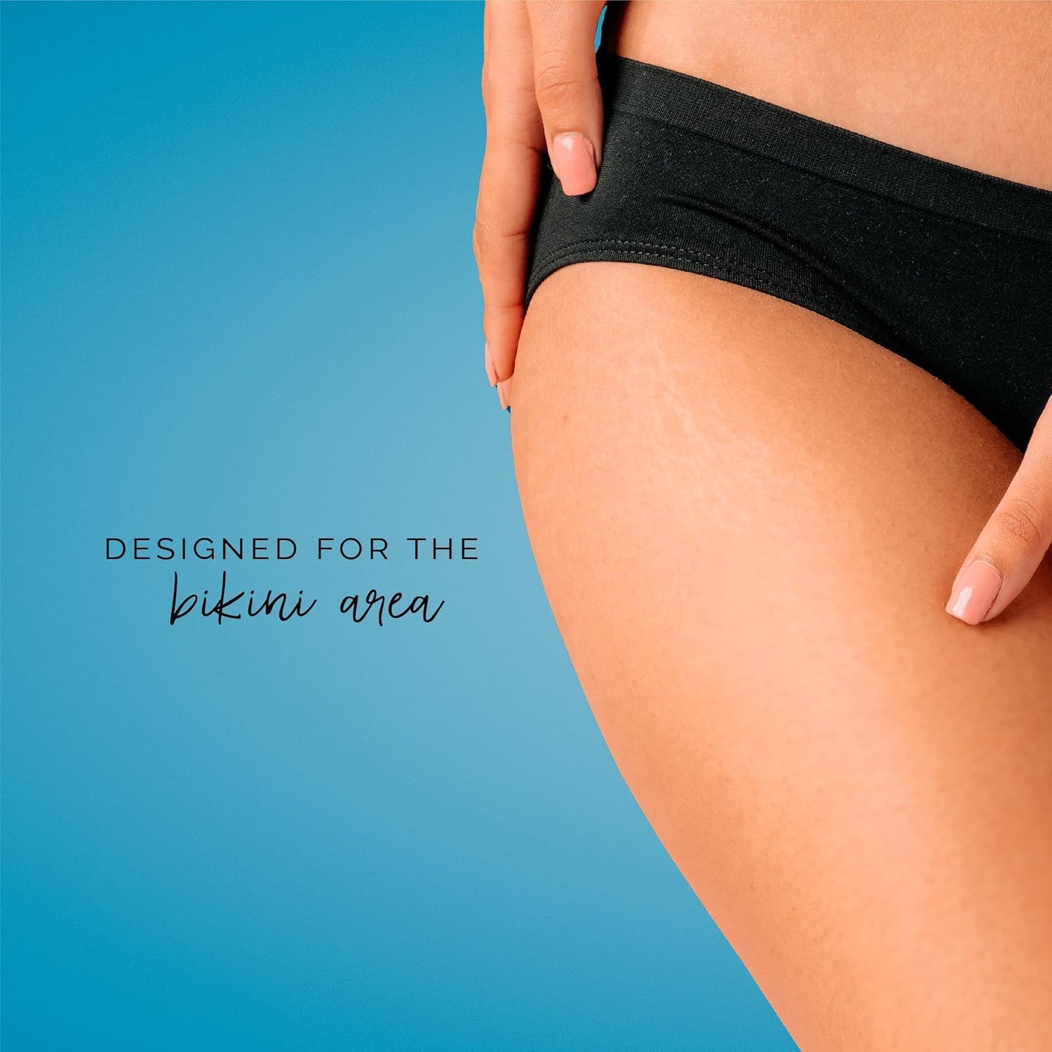 KoluaWax Brazilian-area beads for efficient bikini line hair removal.