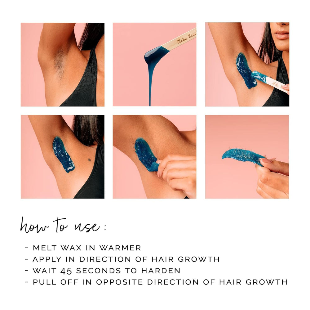 KoluaWax underarms beads for smooth, lasting results.