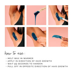 KoluaWax underarms beads for smooth, lasting results.