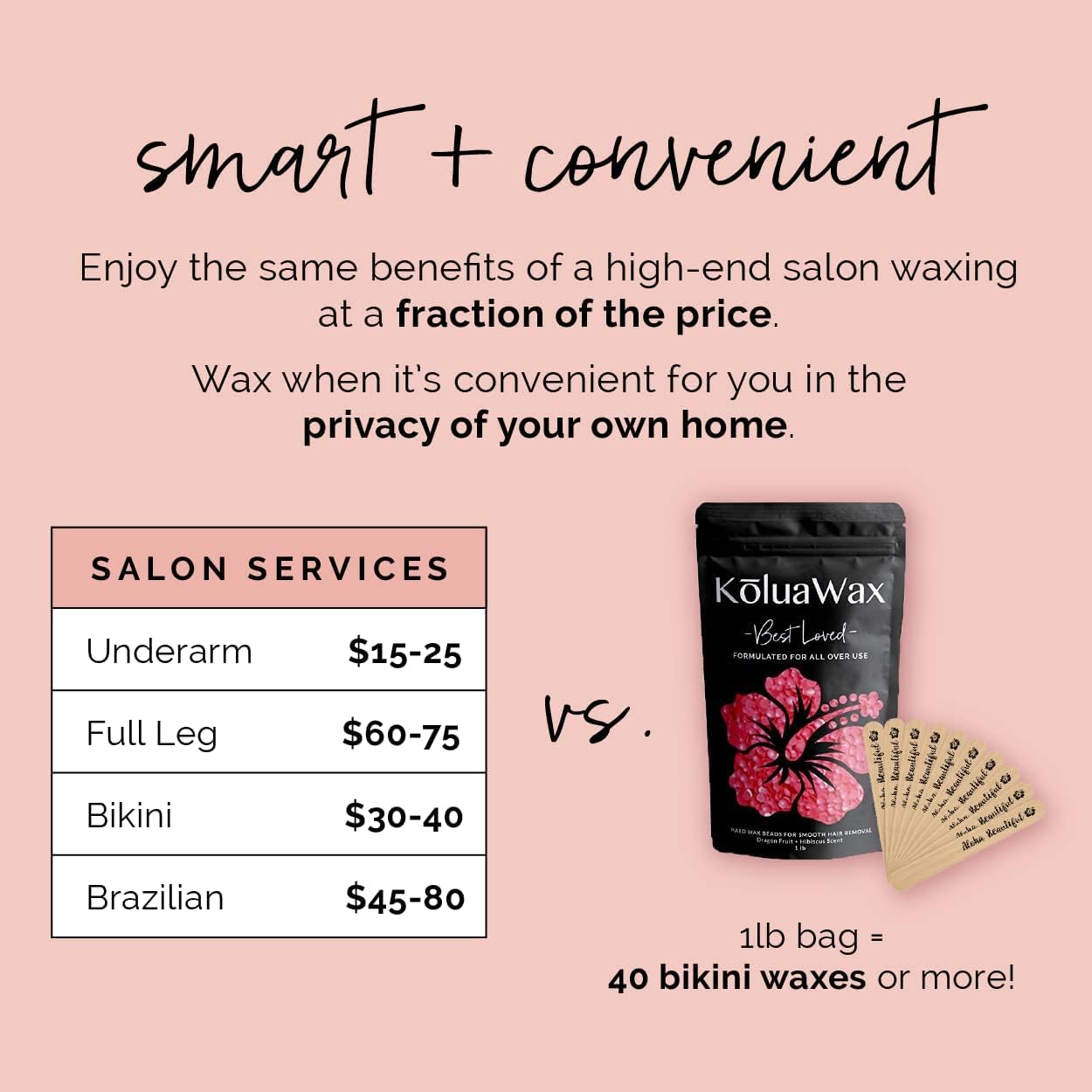KoluaWax bikini waxing session close-up highlighting smooth application.