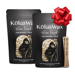 KoluaWax Coconut Colada face and brows hard wax beads for precise facial hair removal.