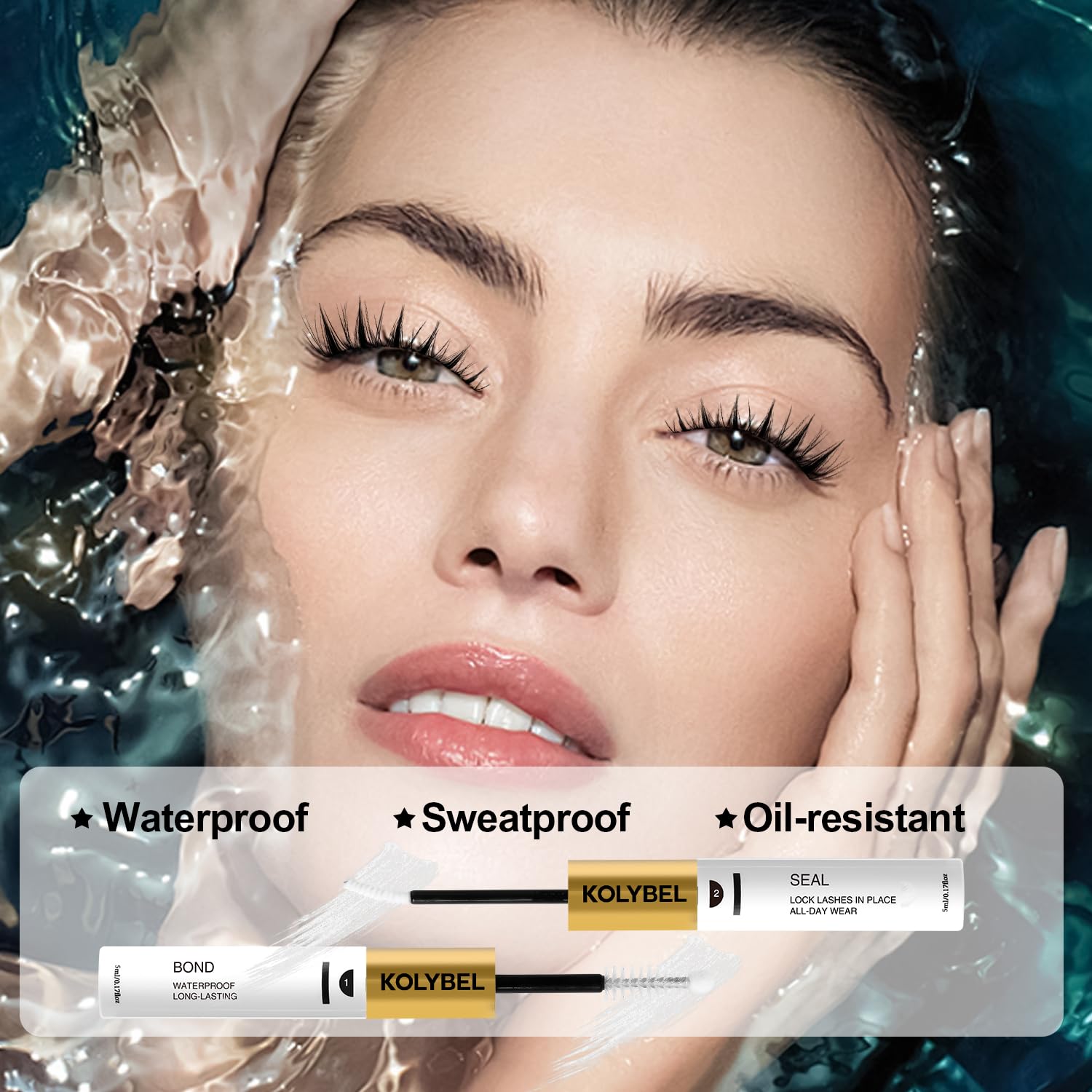 KolyBel 2in1 bond-seal tube supports streamlined lash work.