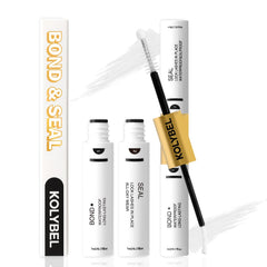 KolyBel lash bond-seal tube shown for portable at-home lash applications.