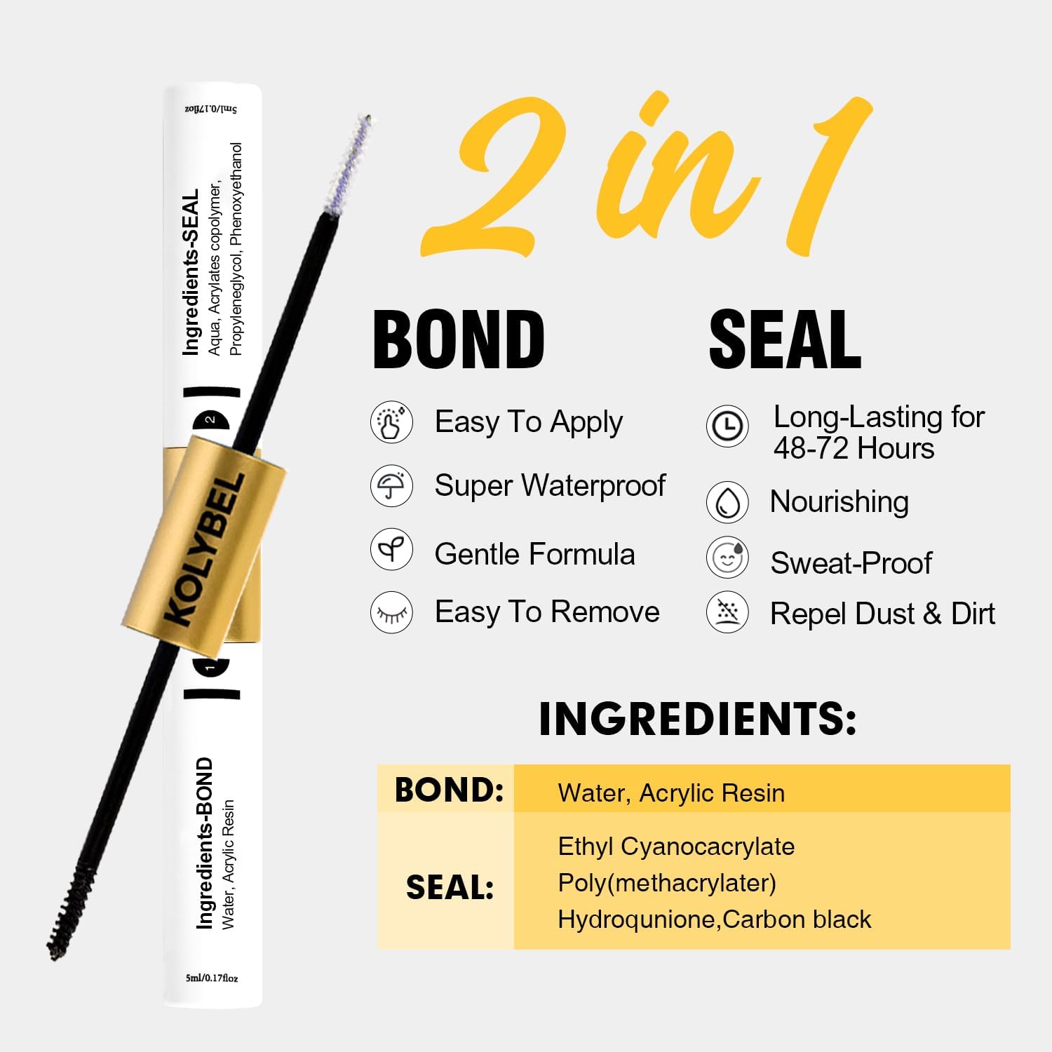 KolyBel long-lasting adhesion up to 48 hours for clusters.