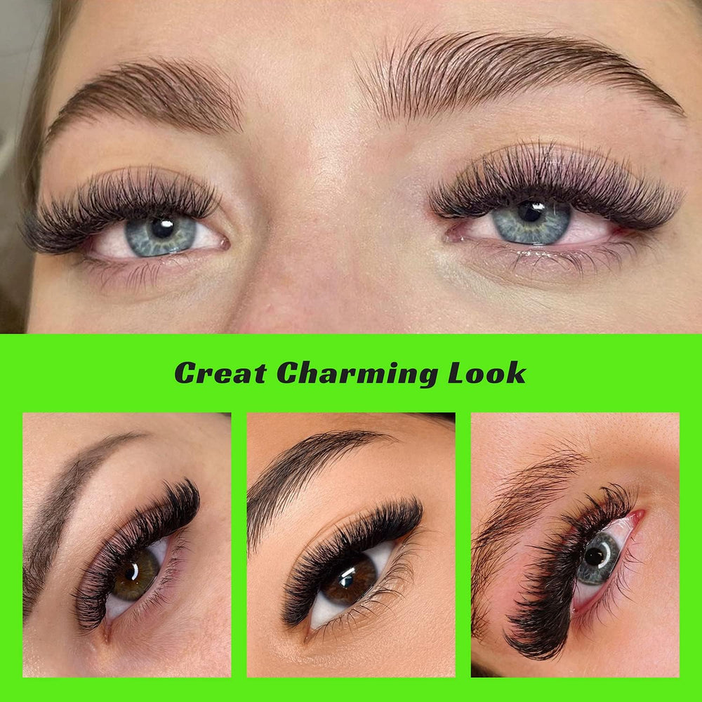 Kolybel Premade Fans curl hold image indicating lasting lift.