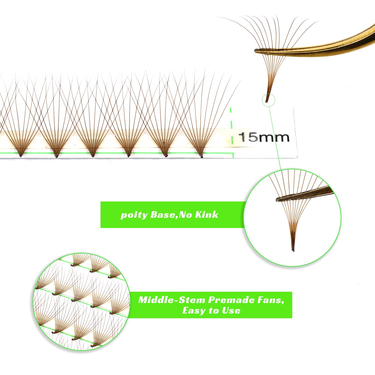 Kolybel Premade Fans handmade soft, gentle on lashes