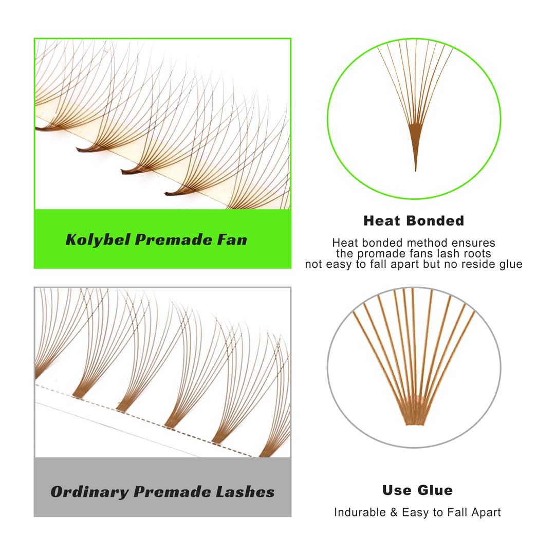 Kolybel Premade Fans pointed thin base, lightweight comfort