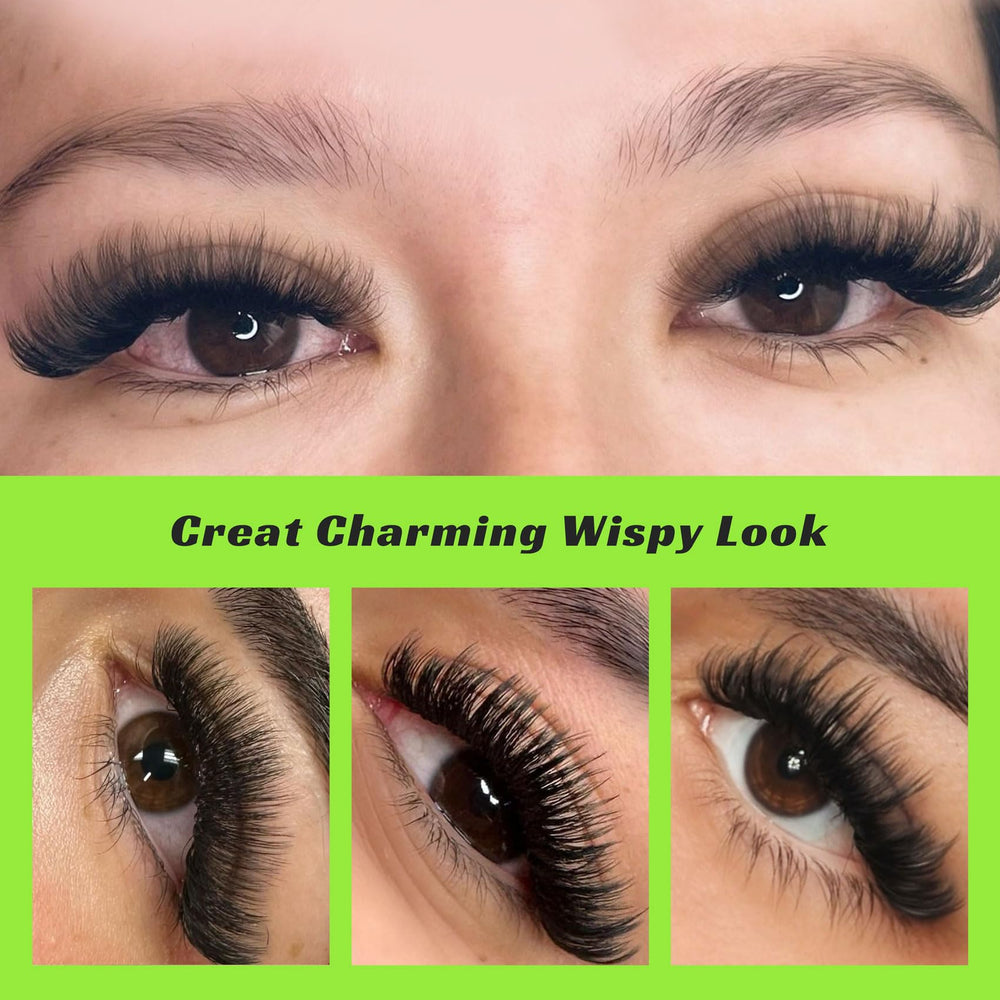 Kolybel Premade lashes ready-to-use for easy, residue-free application.