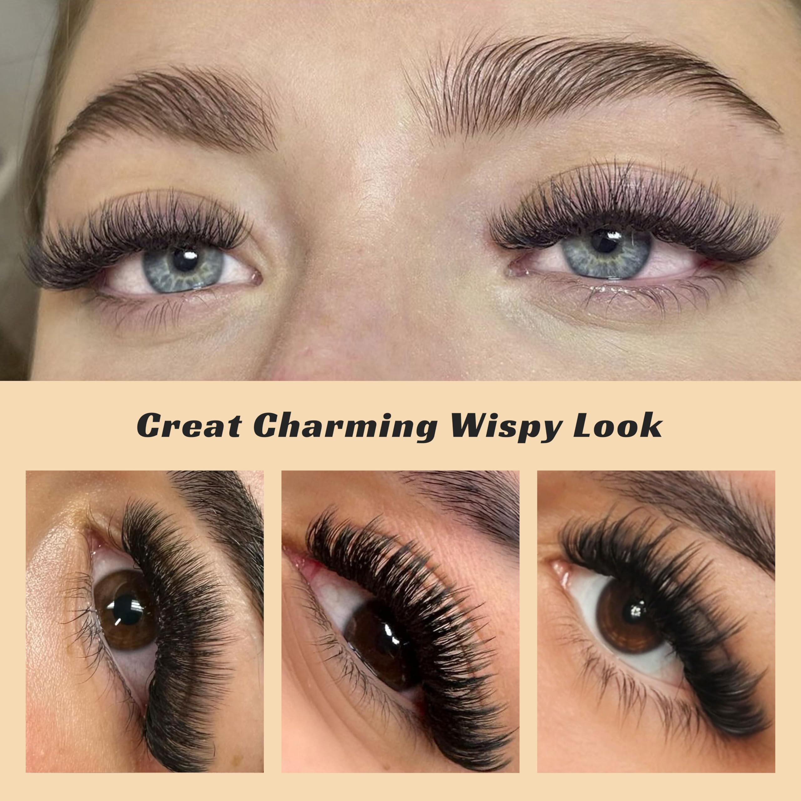 Kolybel soft black PBT premade lashes for comfortable wear and durable curl.