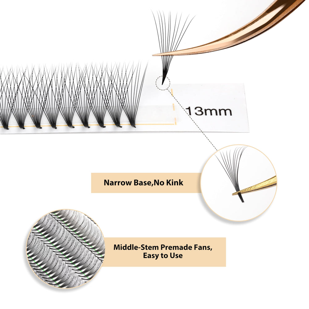 Kolybel stable curl premade lash fans for lasting volume and easy maintenance.