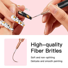 Komall 12mm brush supports broader strokes for petals and soft shading on tips.