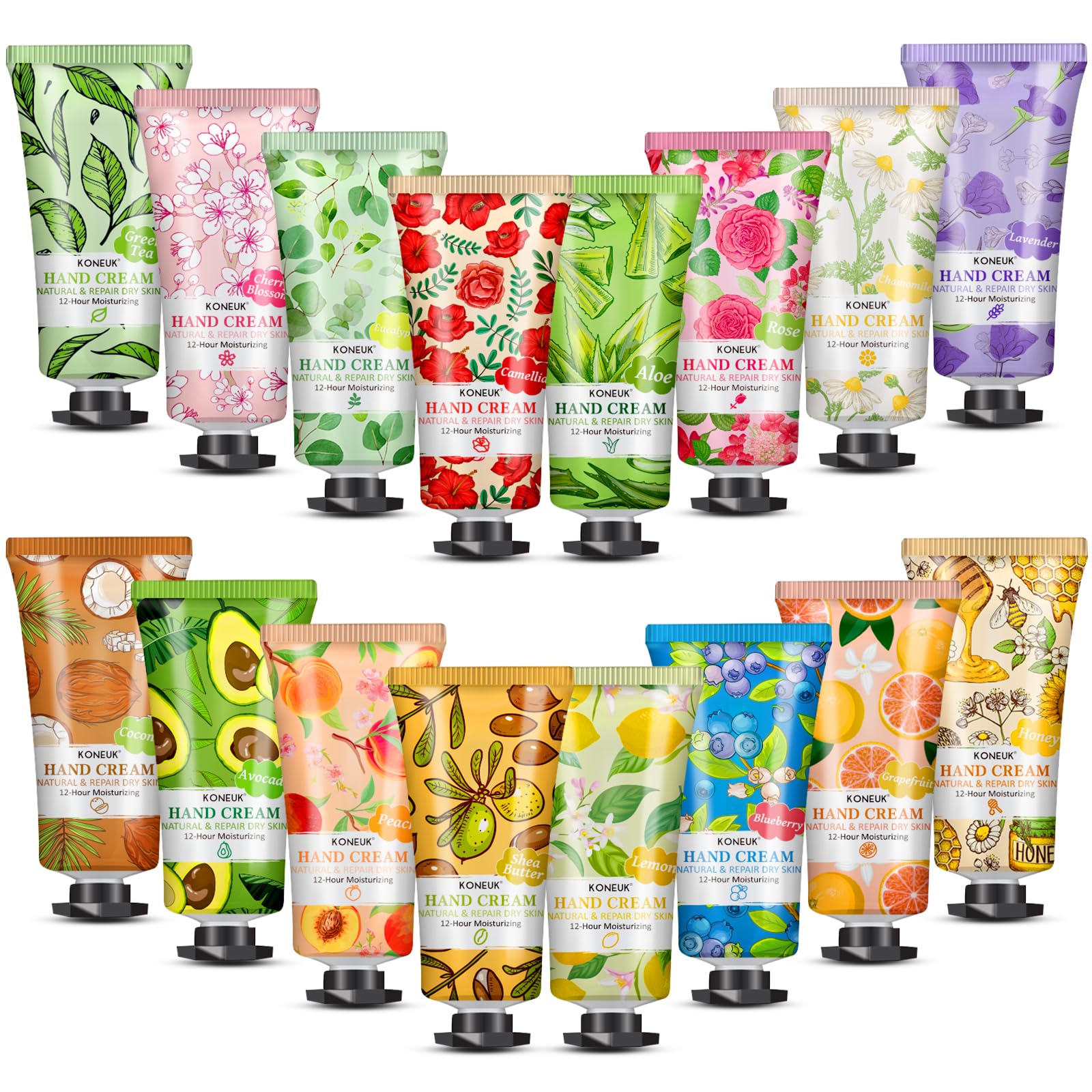 KONEUK 16-pack hand cream gifts set packaging for easy gifting.