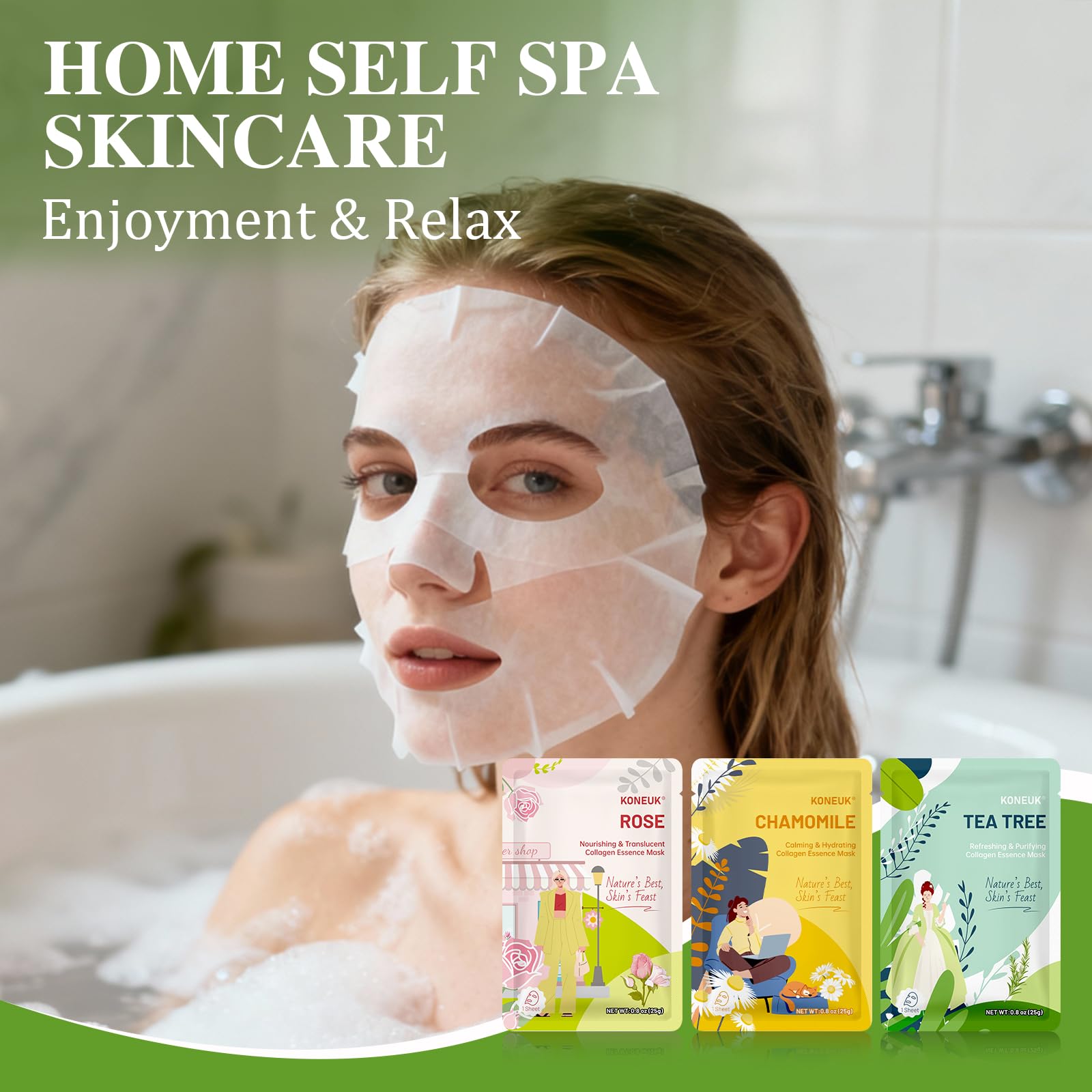 KONEUK green apple mask refreshes and hydrates skin