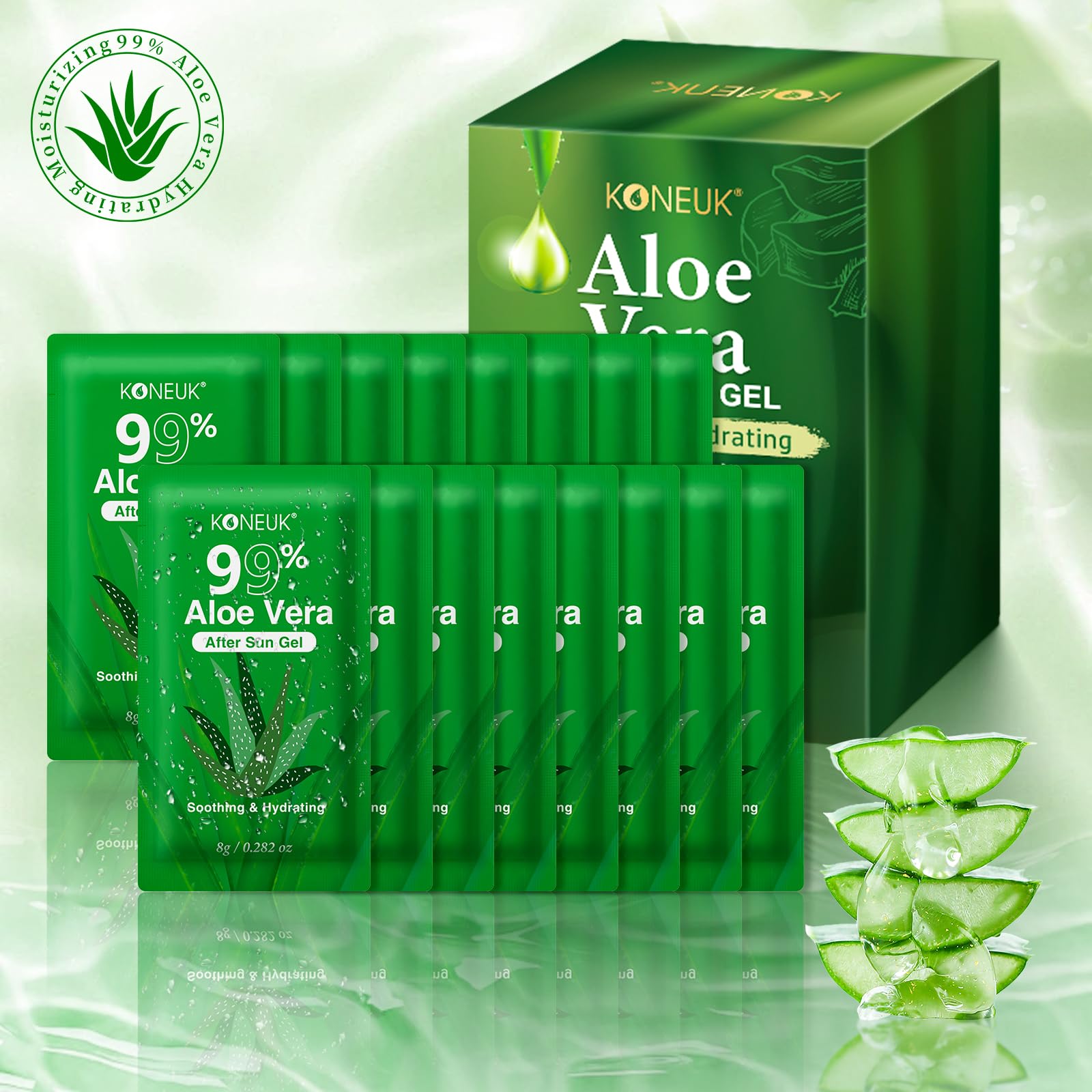 KONEUK Aloe Vera Gel suitable for face, hair, and body use.