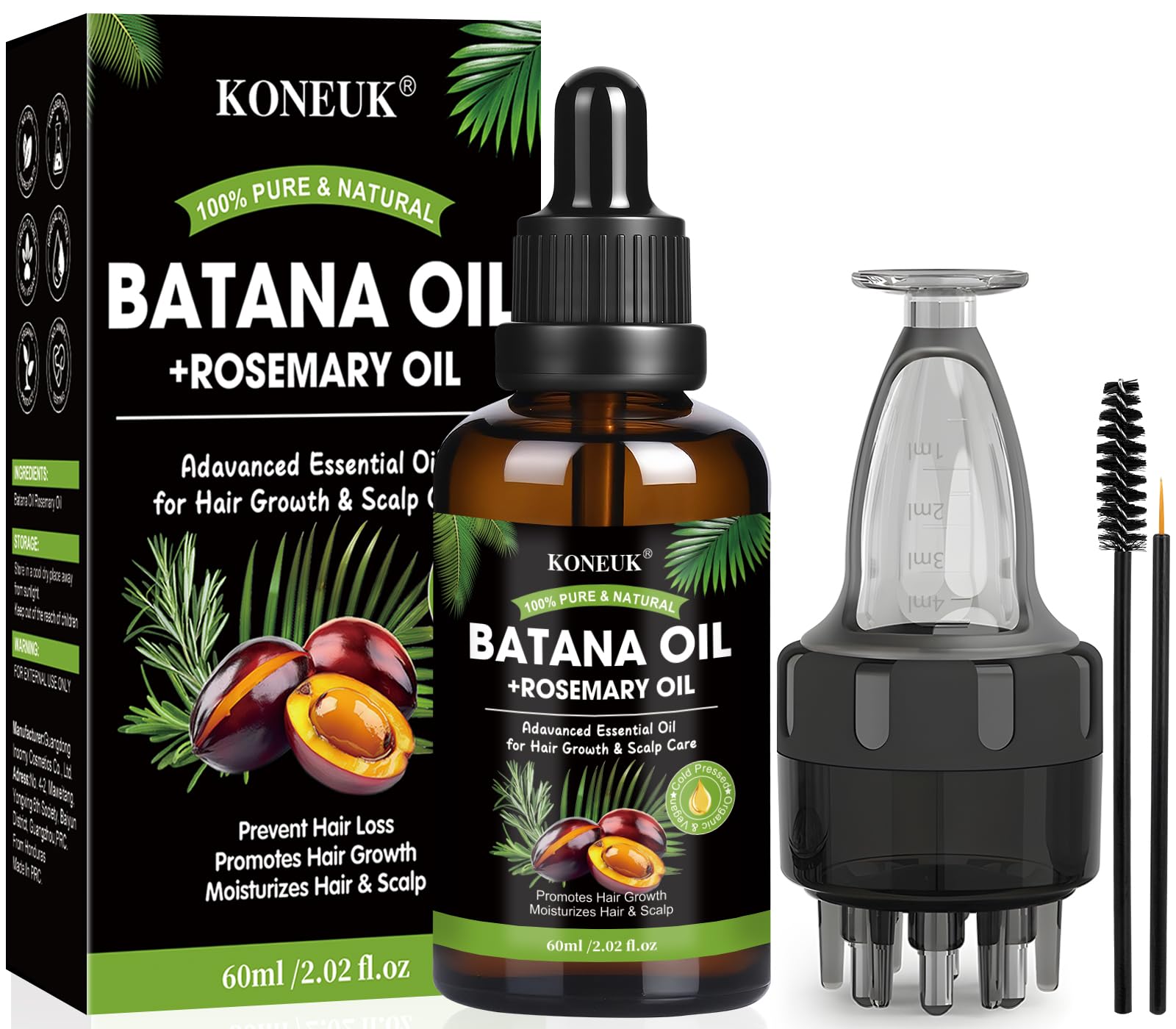 KONEUK Batana Oil bottle for nourishing hair and growth support.
