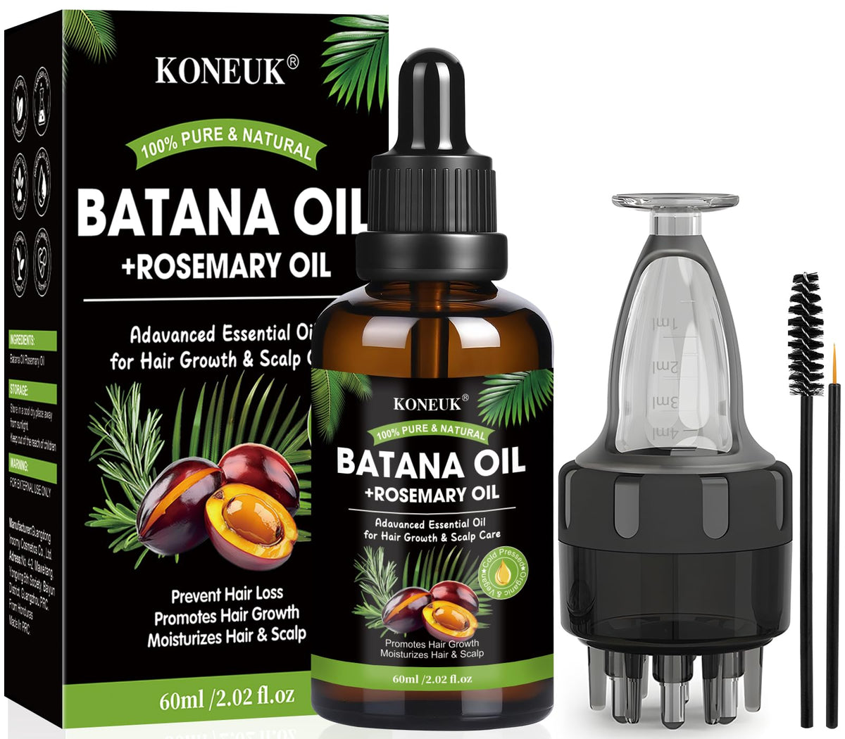 KONEUK Batana Oil bottle for nourishing hair and growth support.