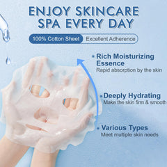 KONEUK face mask pack close-up showing varied textures and hydration