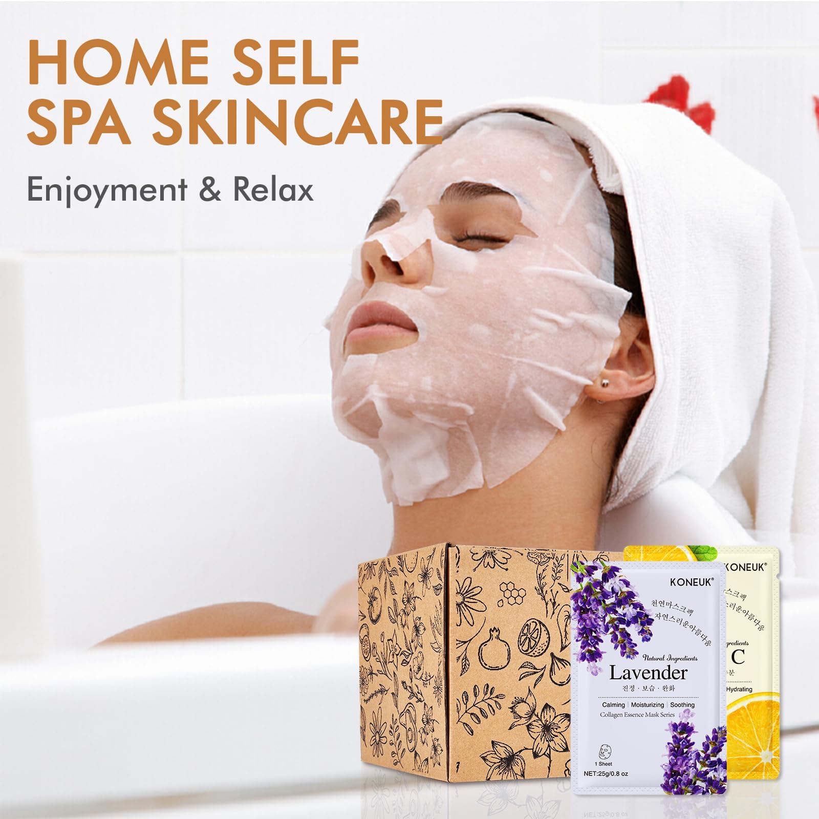 KONEUK mask usage steps illustrated for a simple routine