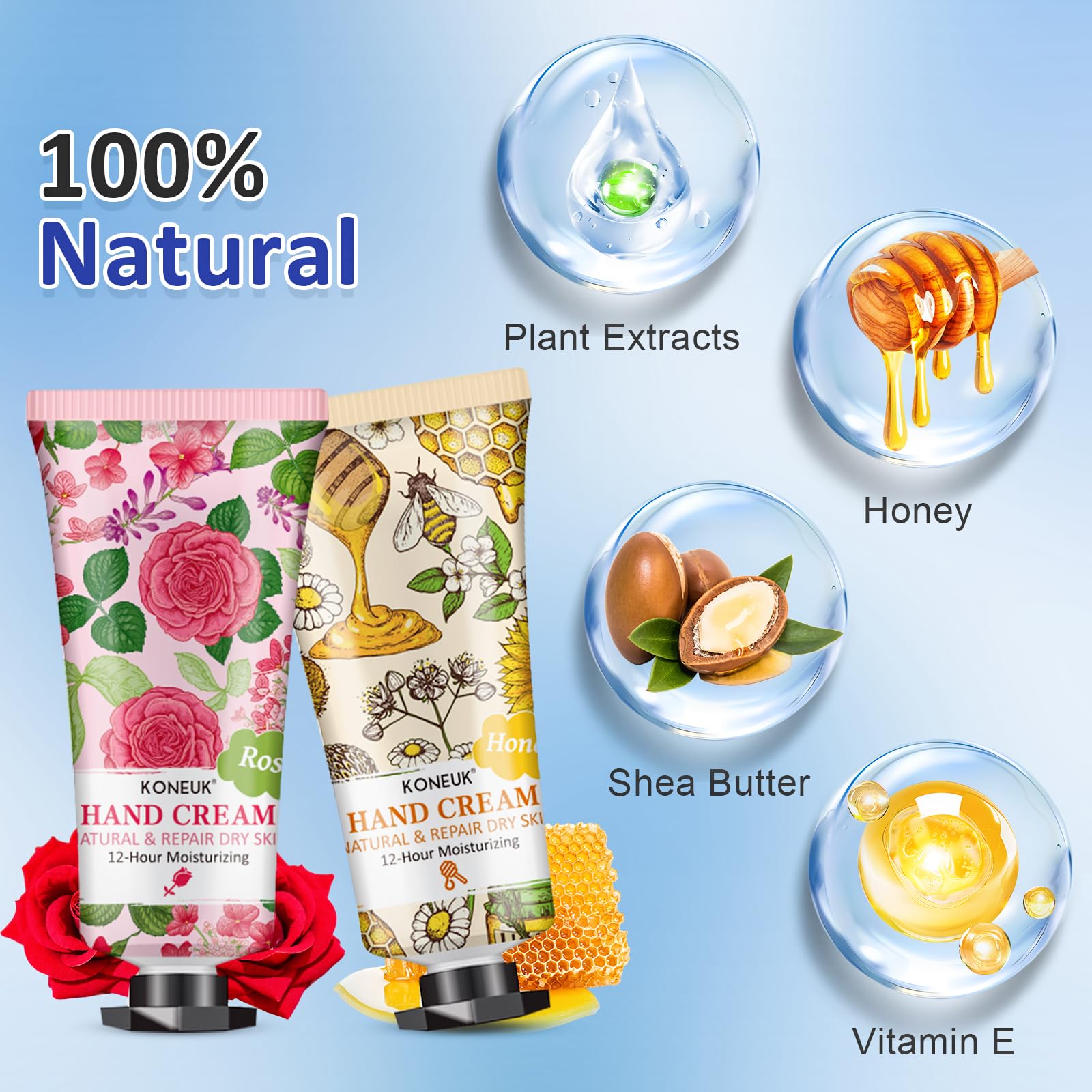 KONEUK mini bottles with multiple scents for everyday hand care on the go